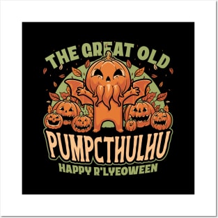 Pumpkin Cthulhu Halloween - Cute Monster Gift Posters and Art